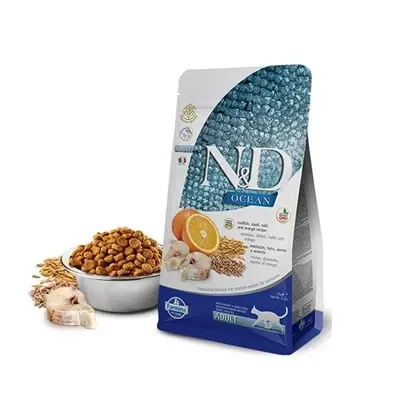 N&D Ocean Düşük Tahıllı Morina Balığı Portakal Kedi Maması 1,5 Kg