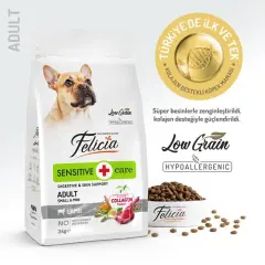 Felicia Az Tahıllı Yetişkin Kuzulu Small Mini HypoAllergenic Köpek Maması 3 Kg