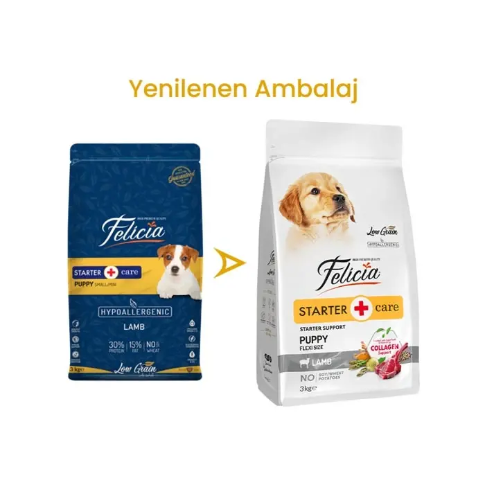 Felicia Az Tahıllı Yavru Kuzulu Small Mini HypoAllergenic Köpek Maması 3 Kg