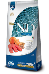 N&D Ocean Somon , Portakallı , kılçıksız Buğday Kısır Açık Kedi Maması 1 kg