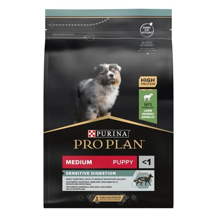 Proplan Sensitive Yavru Köpekler İçin Kolostrumlu, Kuzu Etli Köpek Maması 3 Kg