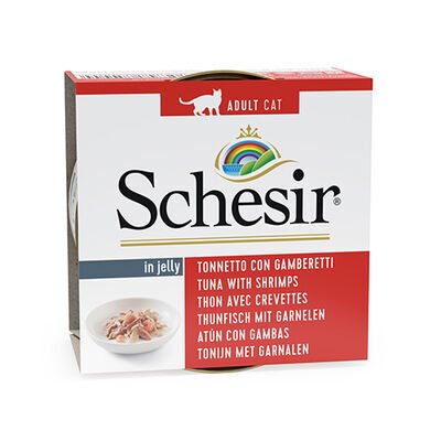 Schesir Jelly Ton Balıklı ve Karidesli Jöleli Kedi Konservesi 85 Gr