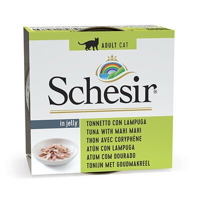 Schesir Jelly Ton Balıklı ve Lambukalı (Mahi Mahi) Kedi Konservesi 85 Gr