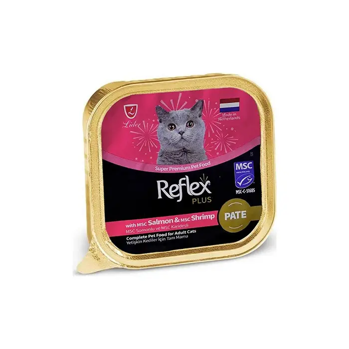 Reflex Plus Pate Somon Balıklı ve Karidesli Yaş Kedi Maması 85gr