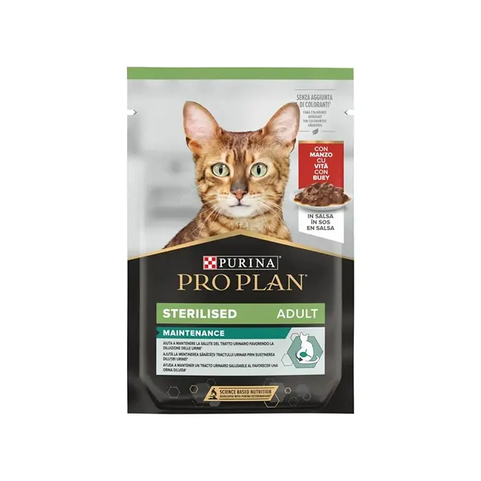 Pro Plan Biftekli Steril Pouch Kısır Kedi Konservesi 85 Gr