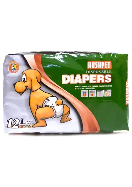 Hushpet Köpek Alt Tuvalet Bezi 12 Adet L Hush Pet Diapers Large 12'li Köpek