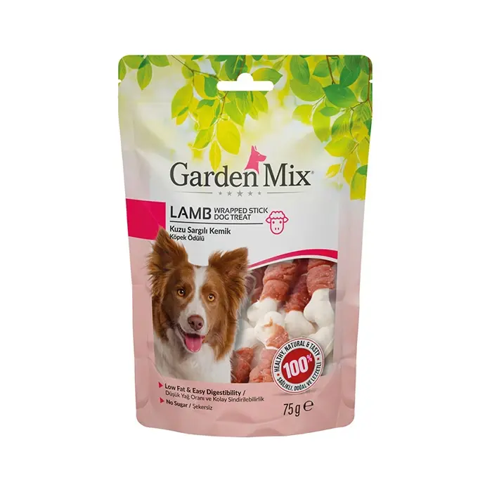 Garden Mix Kuzu Sargılı Kemik Köpek Ödülü 75 Gr