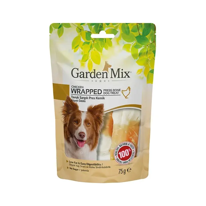 Garden Mix Wrapped Tavuk Sargılı Pres Kemik Köpek Ödülü 75 Gr