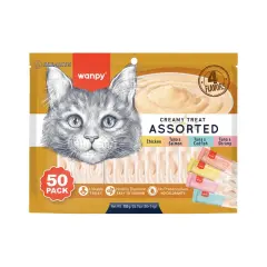 Wanpy Karışık 4 Lezzetli Krema Kedi Ödülü 50x14 gr