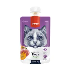 Wanpy Taze Ördekli-Bal Kabaklı Kedi Et Ezmesi 90 gr
