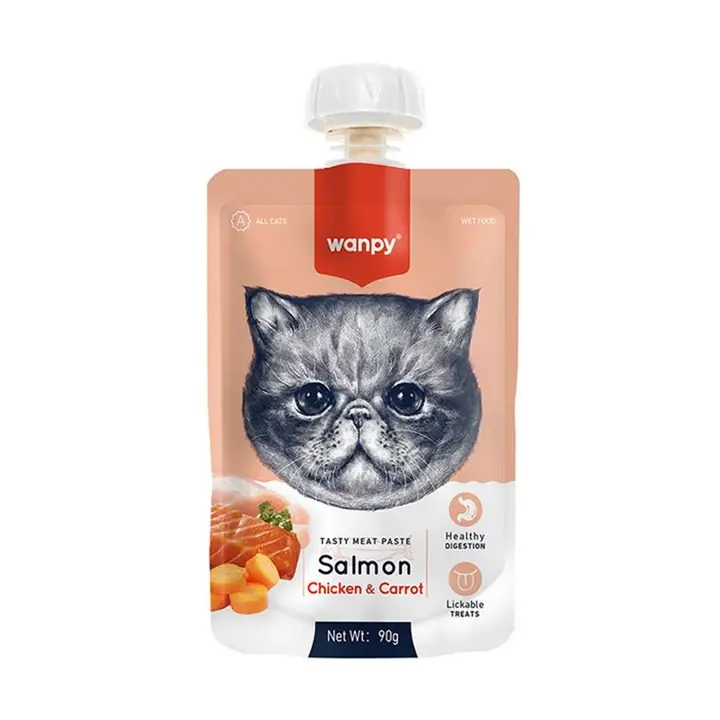 Wanpy Taze Somonlu-Tavuklu Kedi Et Ezmesi 90 gr