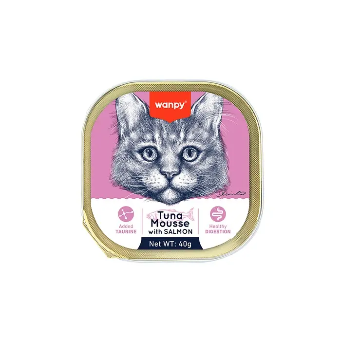 Wanpy Alutray Ton Balıklı ve Somonlu Yaş Kedi Maması 6x40gr