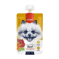 Wanpy Taze Sığır Etli-Havuçlu Köpek Et Ezmesi 90 gr