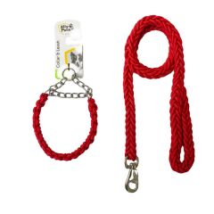 ALLY PAWS COLLAR & LEASH (M) 2CMX120CM - 10713