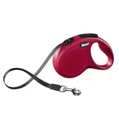 Flexi New Classic Otomatik Kırmızı Şerit Gezdirme Small 5 Metre