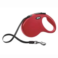 Flexi New Classic Otomatik Kırmızı Şerit Gezdirme Medium 5 Metre