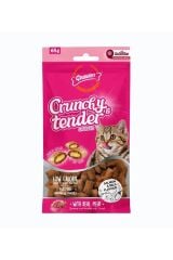 Gnawlers Crunchy Somonlu ve Sütlü Prebiotik Destekli Kedi Ödül Maması 65gr