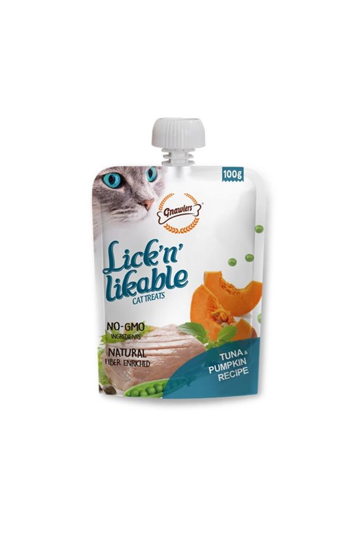Gnawlers Ton Balıklı ve Bal Kabaklı Krema Kedi Ödül Maması 100gr