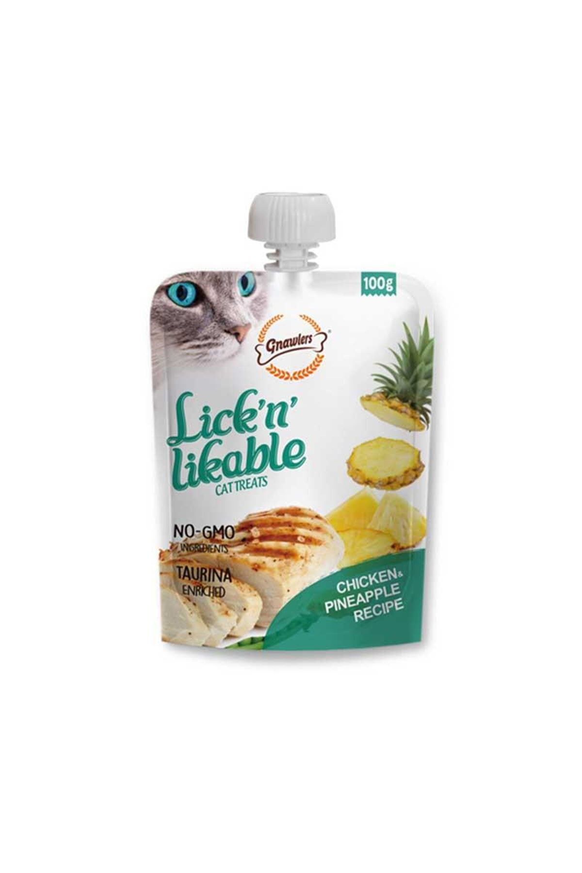 Gnawlers Tavuk ve Ananaslı Krema Kedi Ödül Maması 100gr