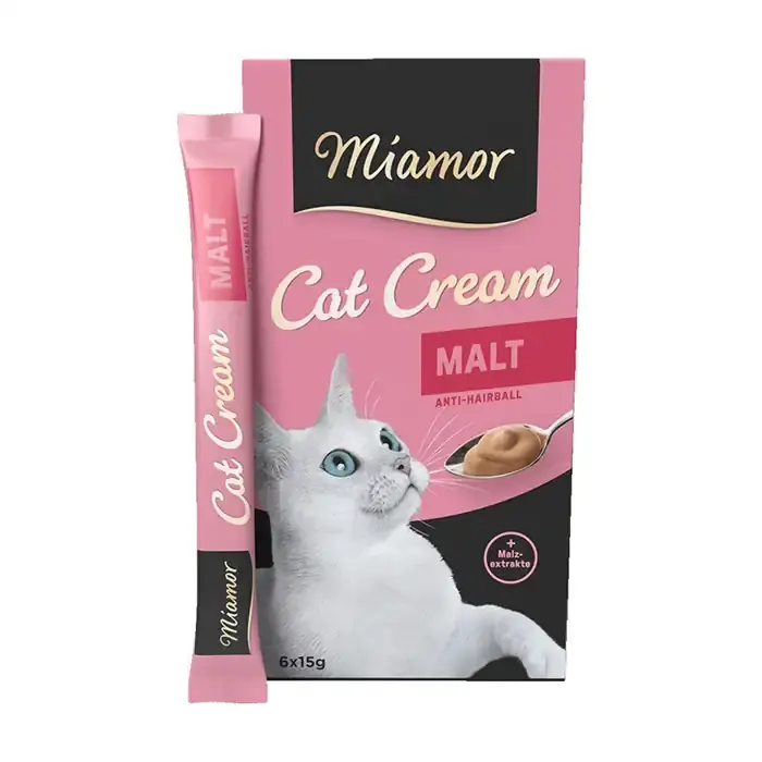 Miamor Cream Malt Mayası Tamamlayıcı Ek Besin ve Kedi Ödülü 6x15 Gr