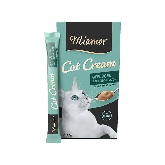 Miamor Cream Geflügel Tavuklu Tamamlayıcı Ek Besin Kedi Ödülü 6x15 Gr