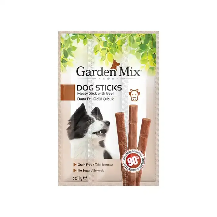 Garden Mix Dana Etli Tahılsız Köpek Stick Ödülü 3x11gr