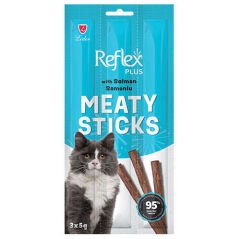 Reflex Cat Stick Somonlu Tahılsız Kedi Ödül Çubukları 5 Gr x 3 Stick