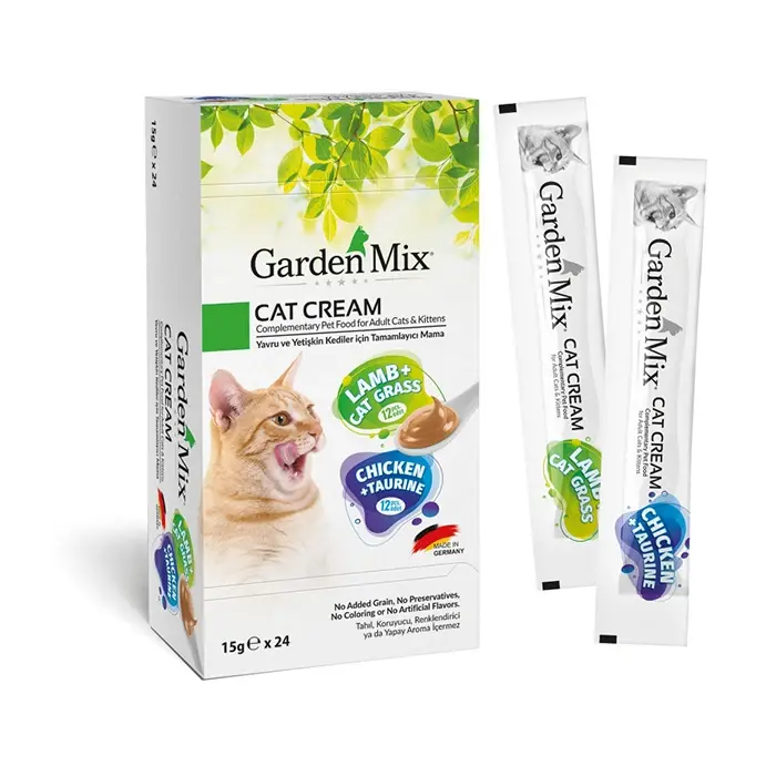 Garden Mix Tavuk ve Kuzulu Krema Kedi Ödül Maması 24x15gr