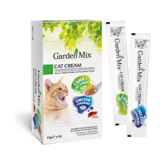 Garden Mix Tavuk ve Kuzulu Krema Kedi Ödül Maması 24x15gr