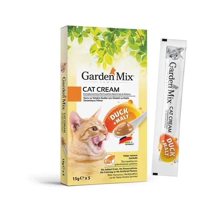 Garden Mix Ördek ve Malt Krema Kedi Ödül Maması 5x15gr