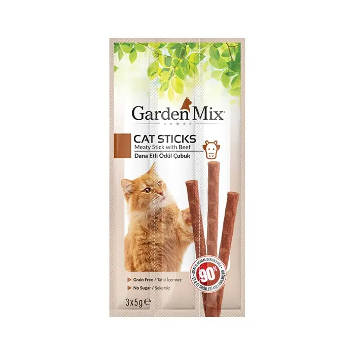 Garden Mix Dana Etli Tahılsız Kedi Stick Ödülü 3x5gr