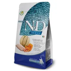 N&D Ocean Morina Balıklı Bal Kabaklı Karidesli ve Kavunlu Tahılsız Yavru Kedi Maması 1,5kg