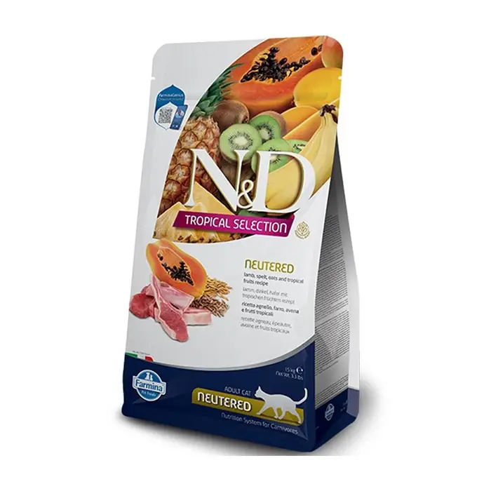 N&D Tropical Selection Kuzu Etli Kısırlaştırılmış Kedi Maması 1,5kg