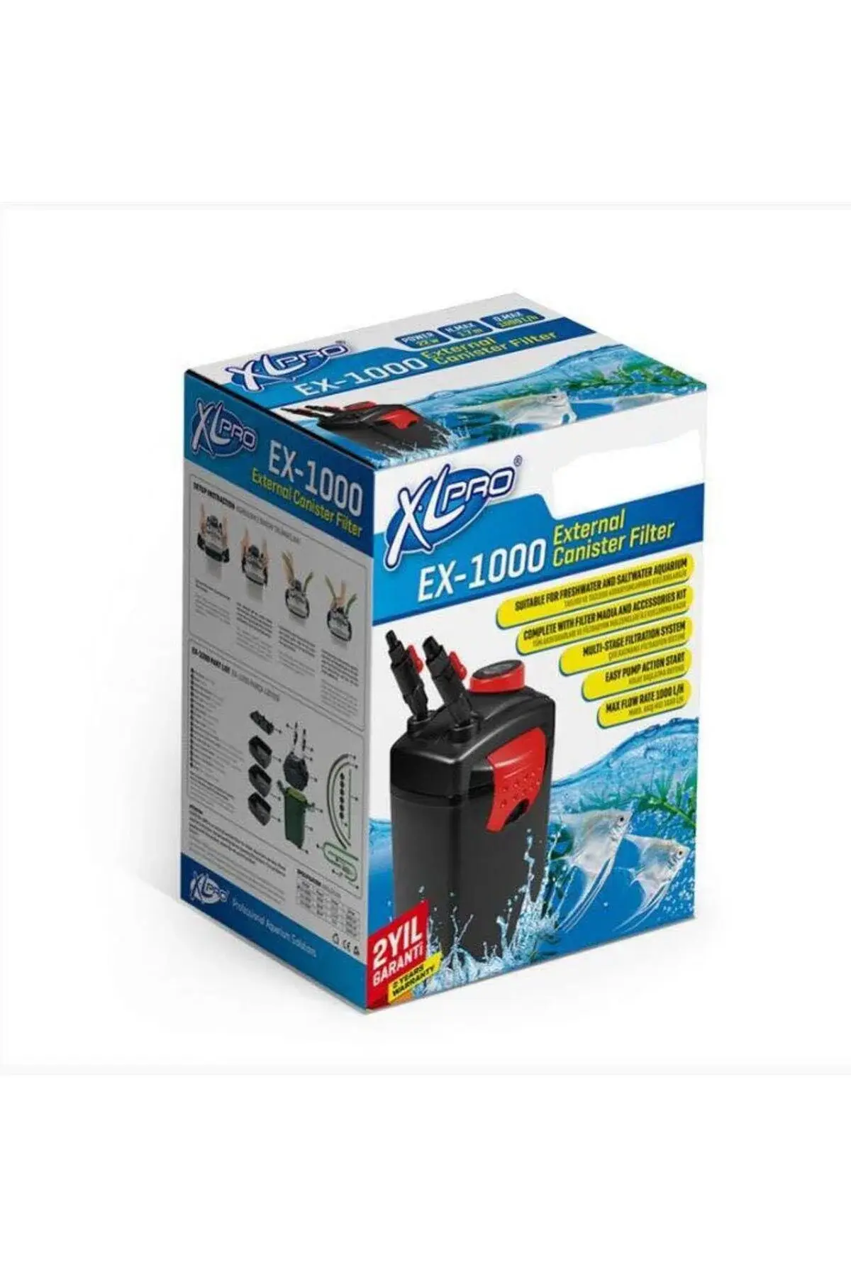 XLPRO Ex-1000 Dış Filtre 1000l/h(DOLU)