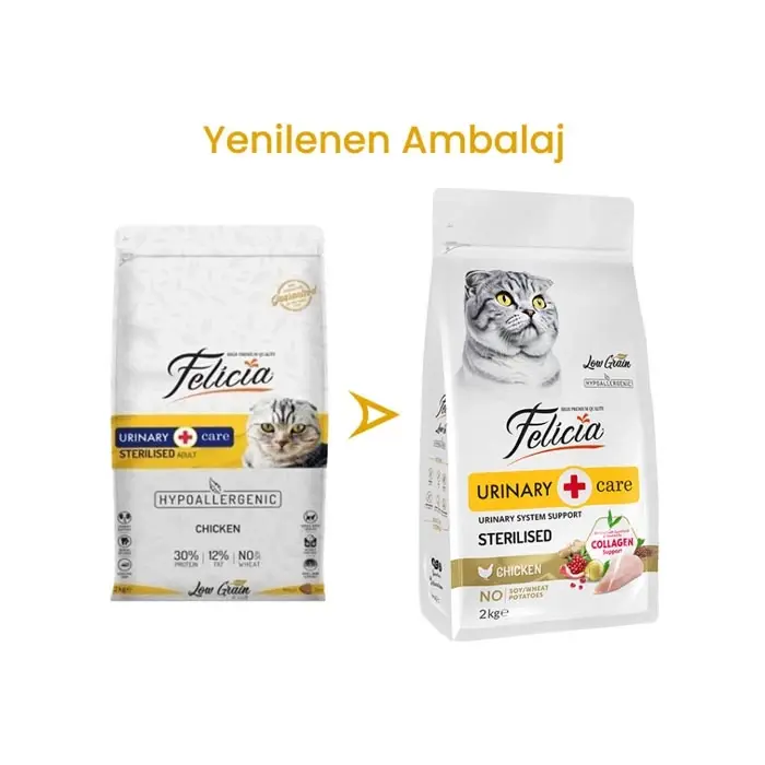 Felicia Az Tahıllı HypoAllergenic Tavuklu Kısırlaştırılmış Kedi Maması 2 Kg