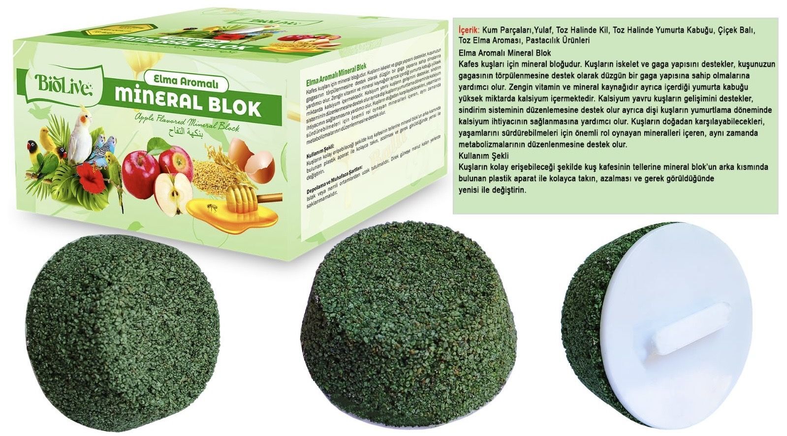 BioLive Elma Aromalı Mineral Blok