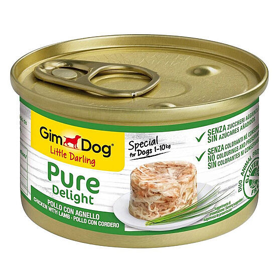 Gimdog Pure Delight Tavuk Etli ve Kuzulu Köpek Konservesi 85 Gr