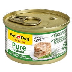 Gimdog Pure Delight Tavuk Etli ve Kuzulu Köpek Konservesi 85 Gr