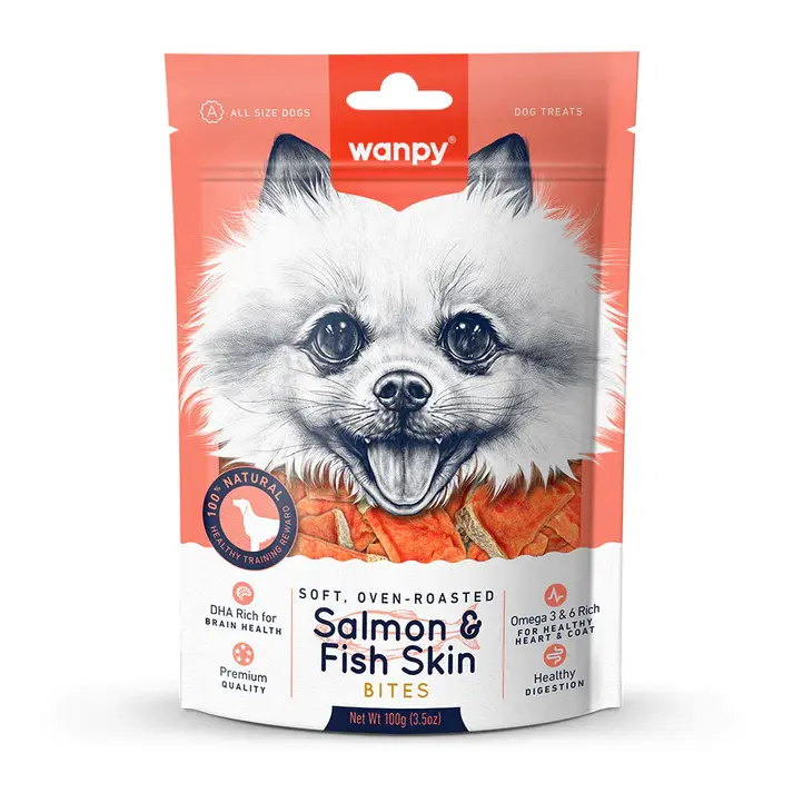 Wanpy Fırınlanmış Soft Gerçek Somon Dilimleri Köpek Ödülü 100 gr
