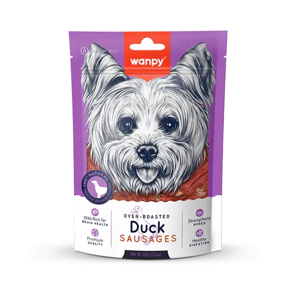 Wanpy Fırınlanmış Soft Ördek Etli Sosis Köpek Ödülü 100 gr