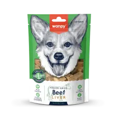 Wanpy Freeze-Dried Kurutulmuş %100 Dana Ciğeri Köpek Ödül 40 gr