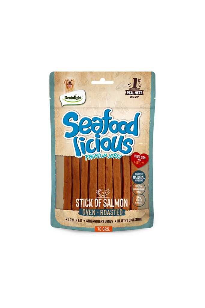 DENTALIGHT SEAFOOD STICK OF SALMON 70G