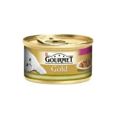 Purina Gourmet Gold Çifte Lezzet Ciğerli ve Tavşan Etli Yaş Kedi Maması 85 gr