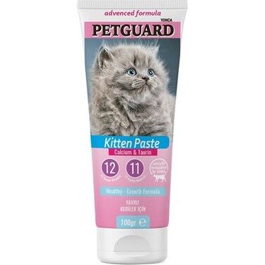 Pet Guard Kıtten Yavru Kediler Için Kalsiyum ve Taurin Macun 100 gr