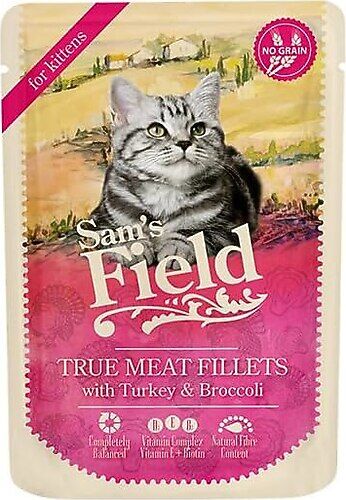 Sam's Field Hindi Etli ve Brokolili 85 gr Yavru Kedi Yaş Maması