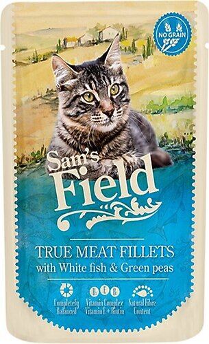Sam's Field Beyaz Balıklı ve Tavuklu Yetişkin Kedi Yaş Maması