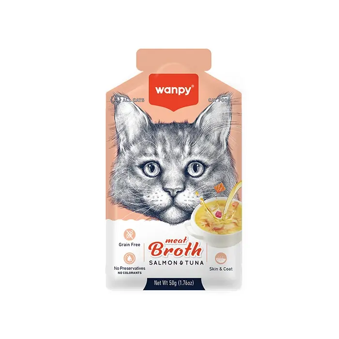 Wanpy Somonlu ve Ton Balıklı Kedi Çorbası 50gr