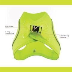 AlfDog Airmesh Göğüs Tasması L (NEON SARI)