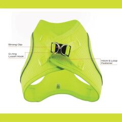 AlfDog Airmesh Göğüs Tasması 2XS (NEON SARI)