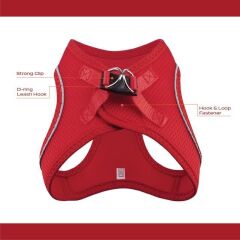 AlfDog Airmesh Göğüs Tasması 3XS (KIRMIZI)